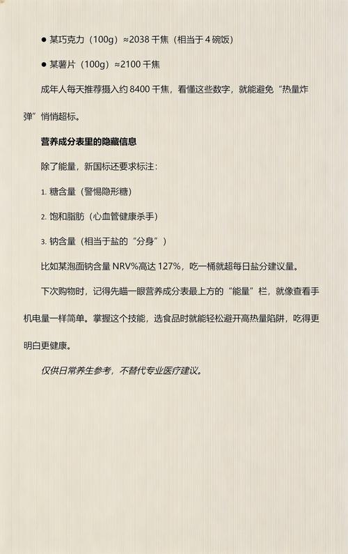 预包装食品营养成分表中的能量是怎么算出来的?